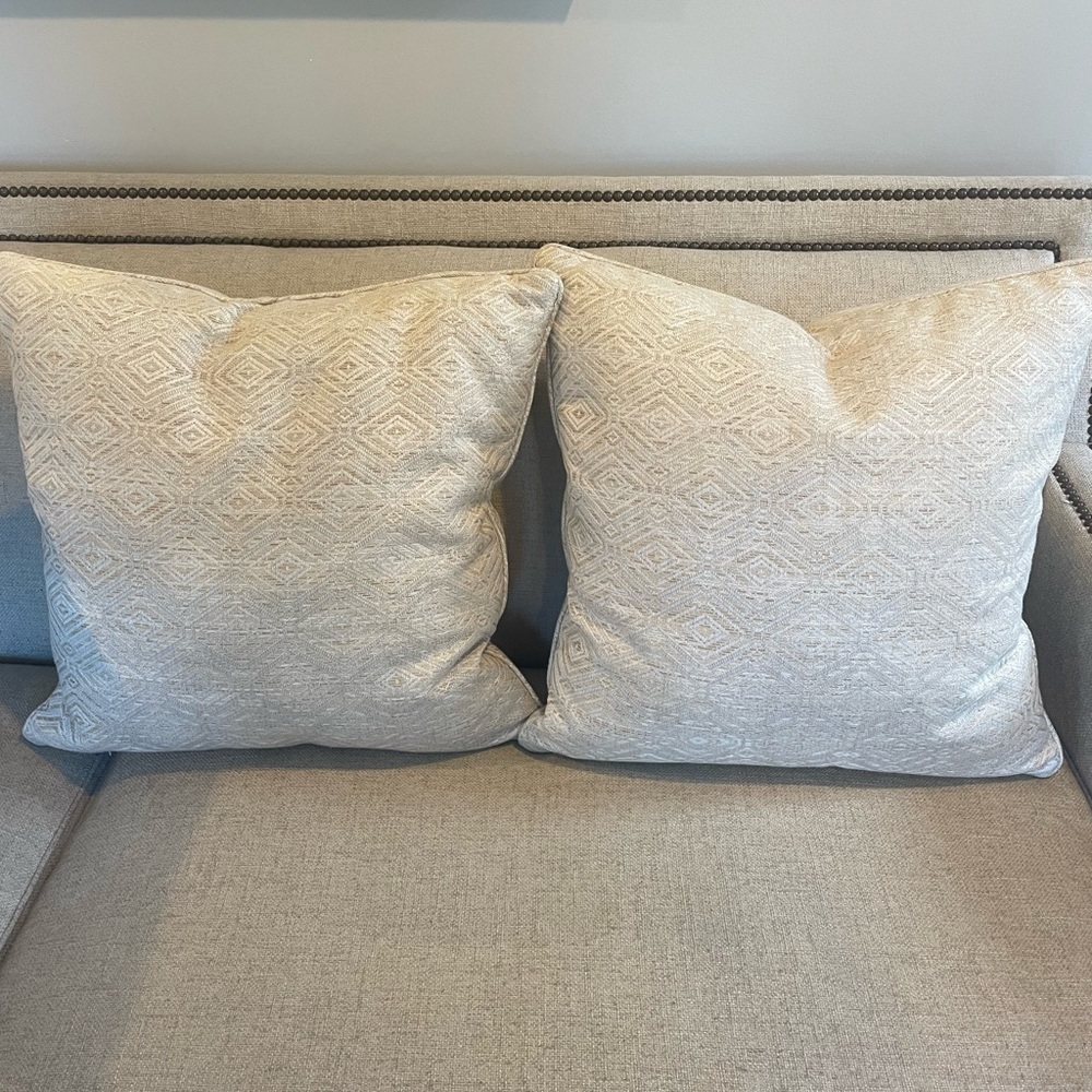 Pair of two Schumacher throw pillows